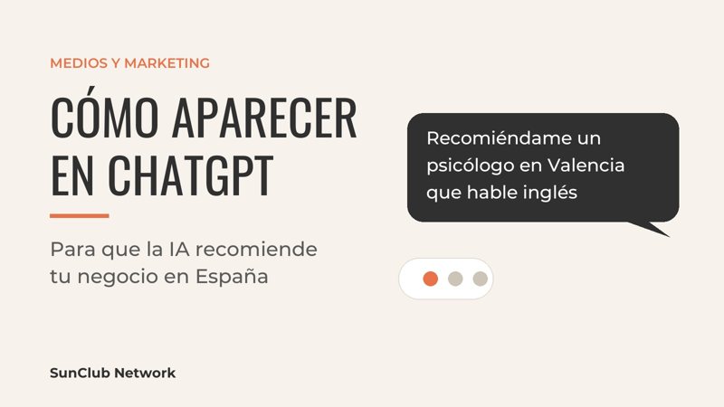 Cómo aparecer en ChatGPT: pregunta a la IA por un psicólogo en Valencia que hable inglés
