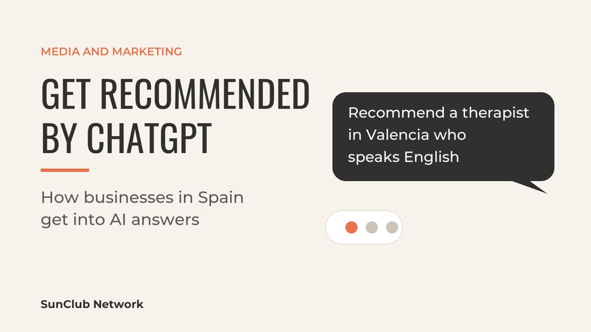 Get recommended by ChatGPT: asking AI for a therapist in Valencia who speaks English